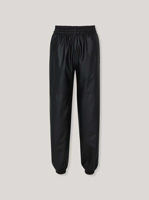 Hour leather jogger pants