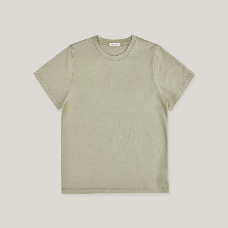 반팔 티셔츠 아이보리 색상 이미지-S11L1