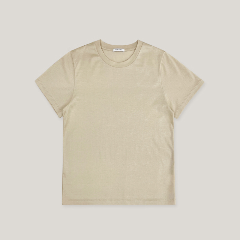 반팔 티셔츠 크림 색상 이미지-S10L8